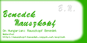 benedek mauszkopf business card